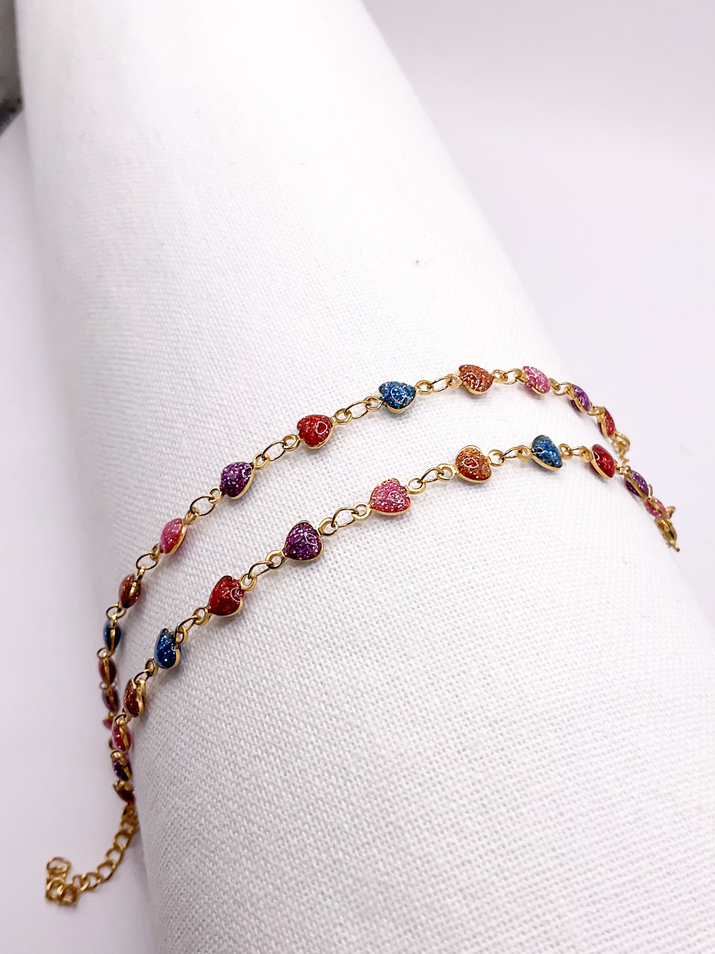 Sparkly heart bracelet