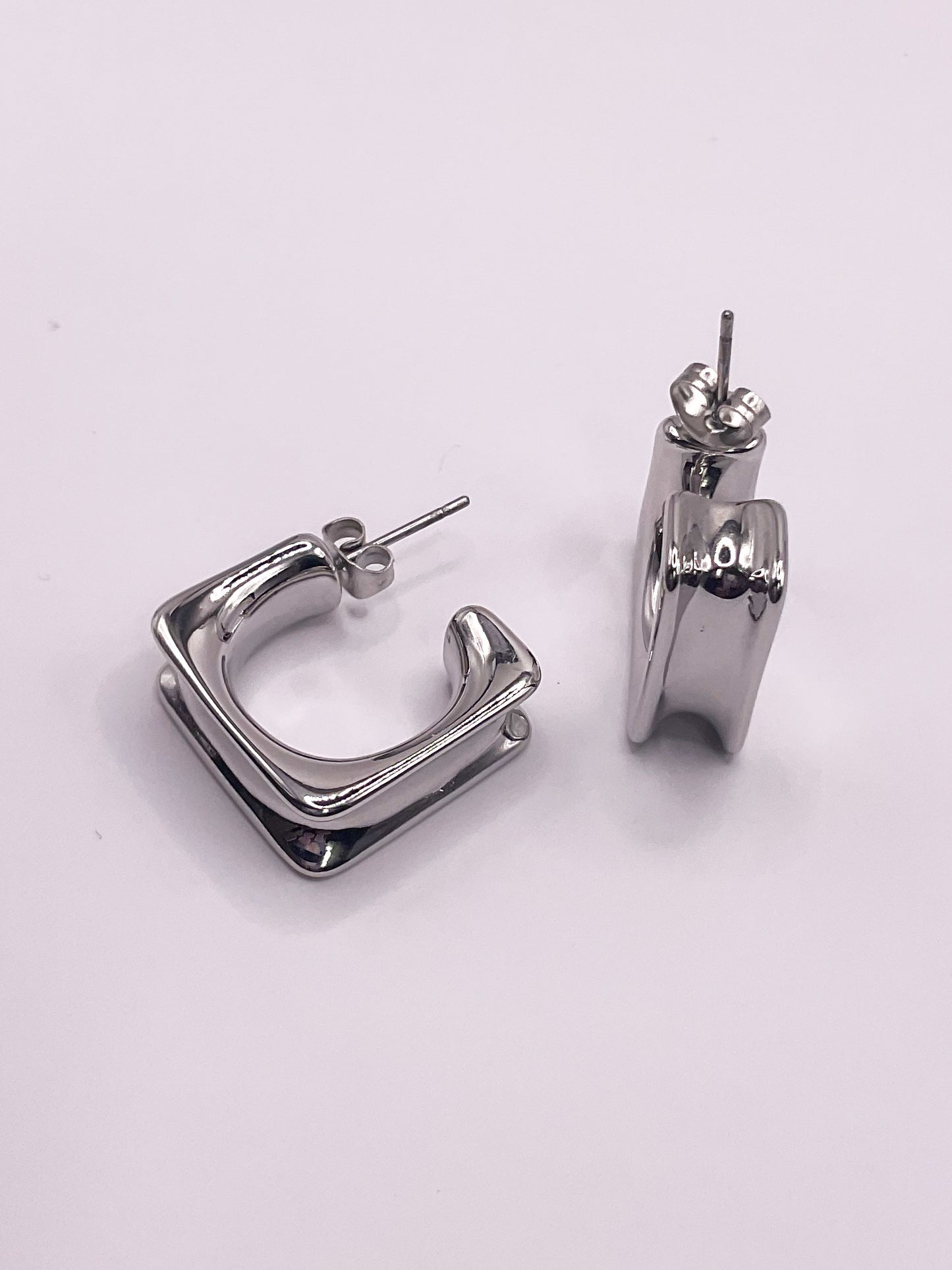 Silver hoops