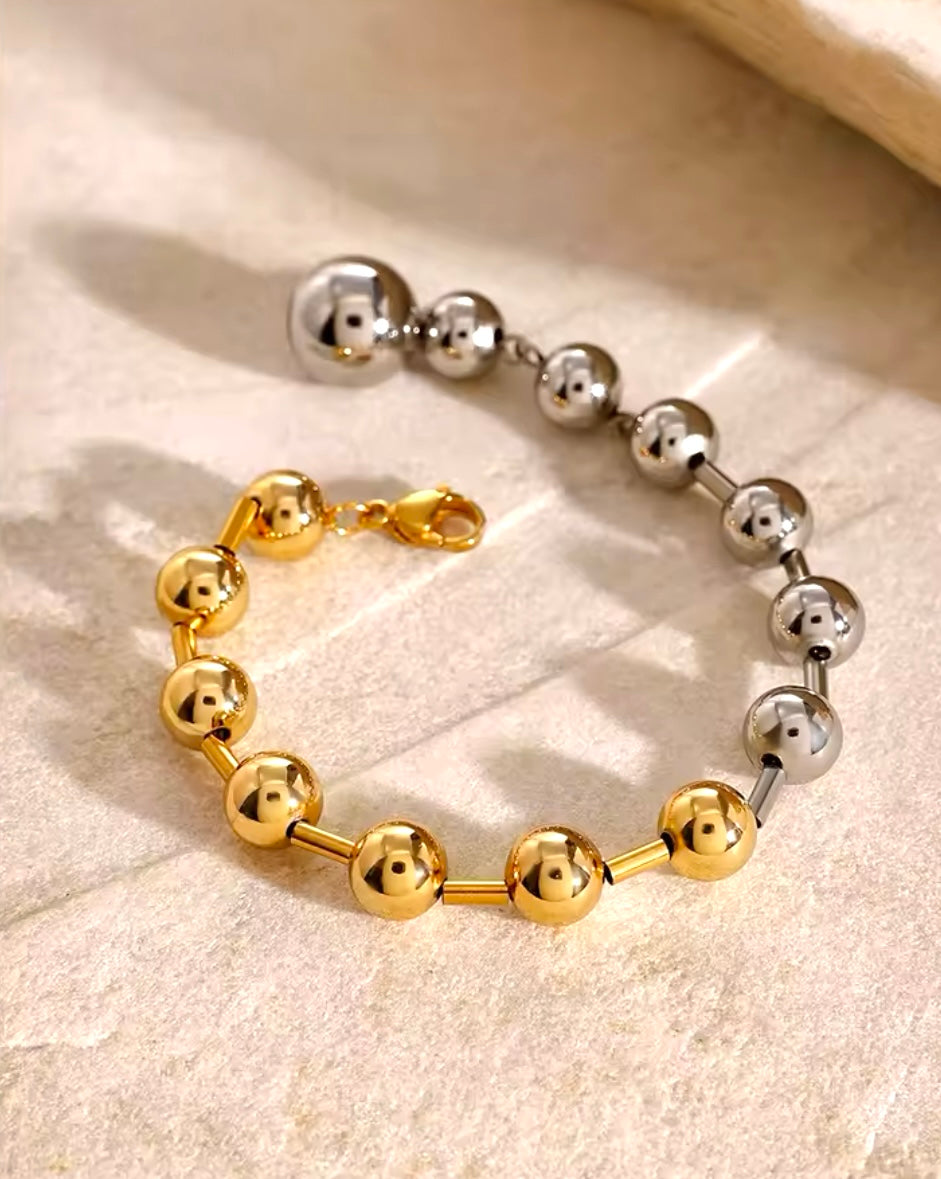 Gold and silver bracelet