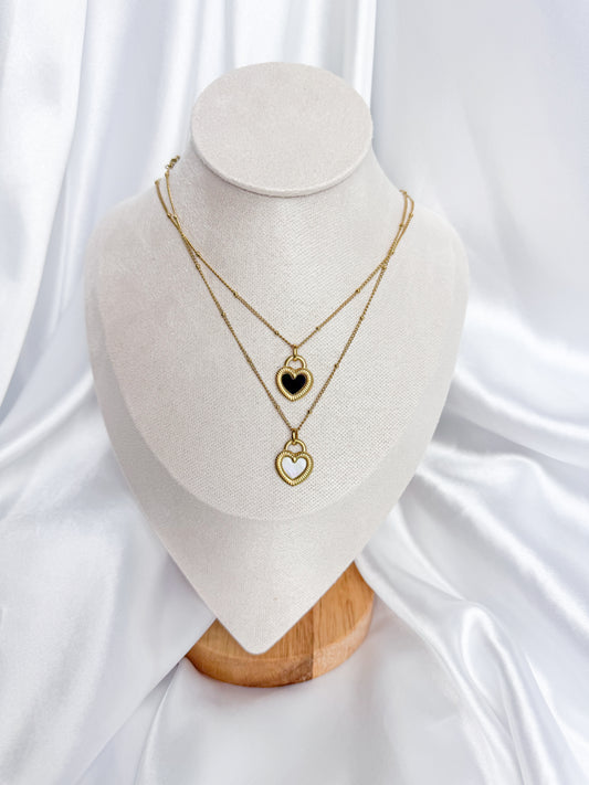 Double-sided heart necklace