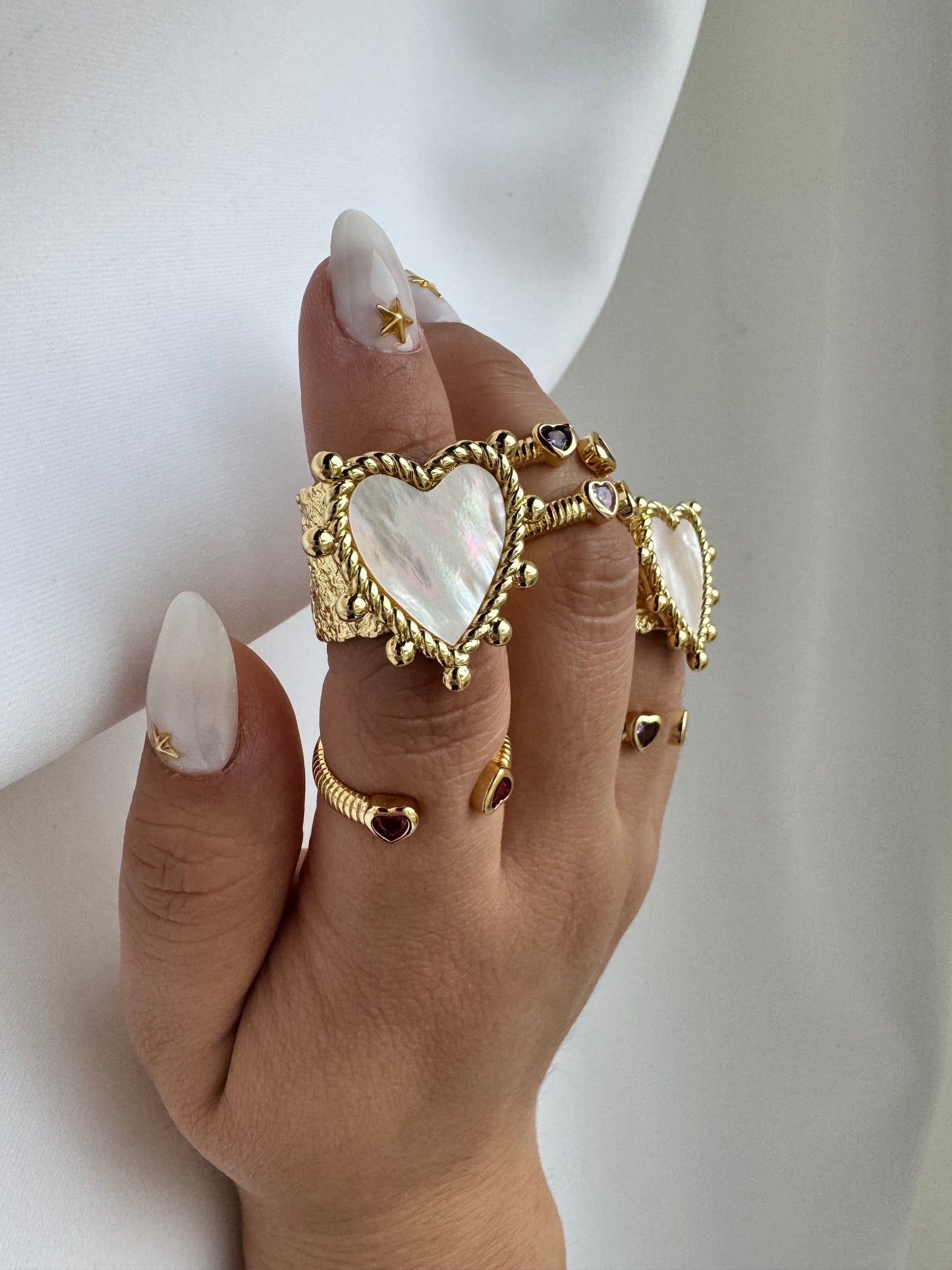 Heart shell Ring