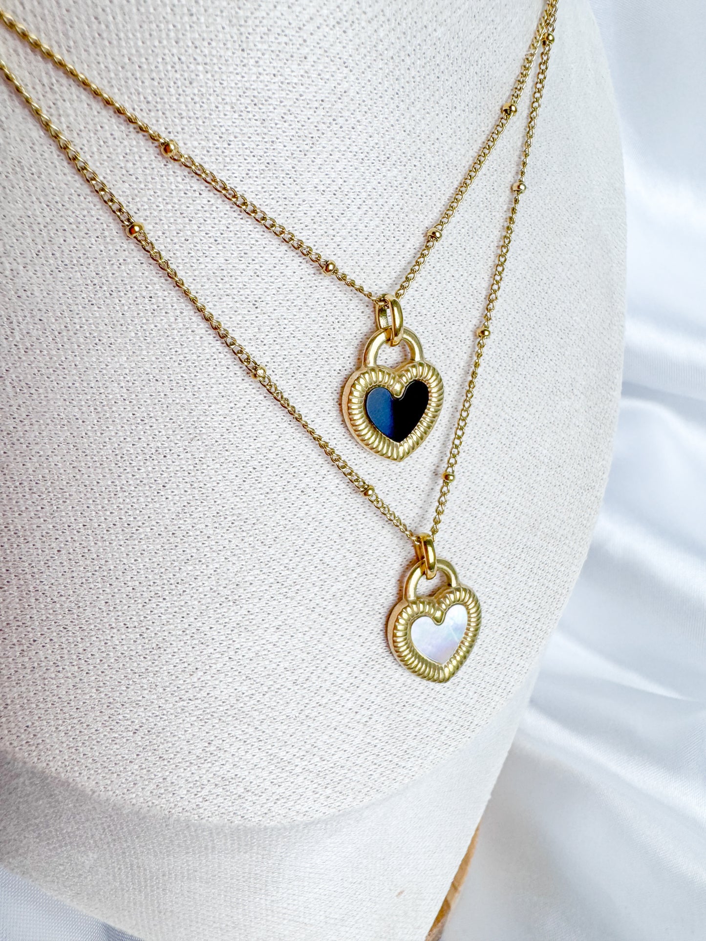 Double-sided heart necklace